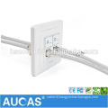 cat5e network RJ45 telephone RJ11 dual port faceplate / systimax cat6 UK style US style wall plate
